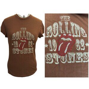 Vintage Y2K The Rolling Stones Ladies Embellished T-Shirt: Tongue